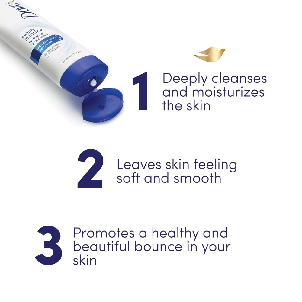 Dove Beauty Moisture Conditioning Face Wash Cleanser – 50ml | Gentle Cleansing & Moisturizing Care for Soft, Smooth Skin thumbnail