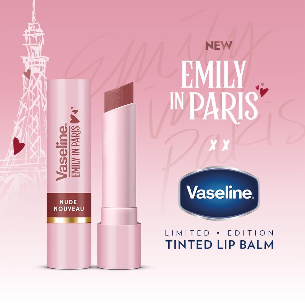 Vaseline Nude Nouveau | Emily in Paris Limited Edition | Nude Tinted Lip Balm Stick, 24H Moisturization, 3g thumbnail