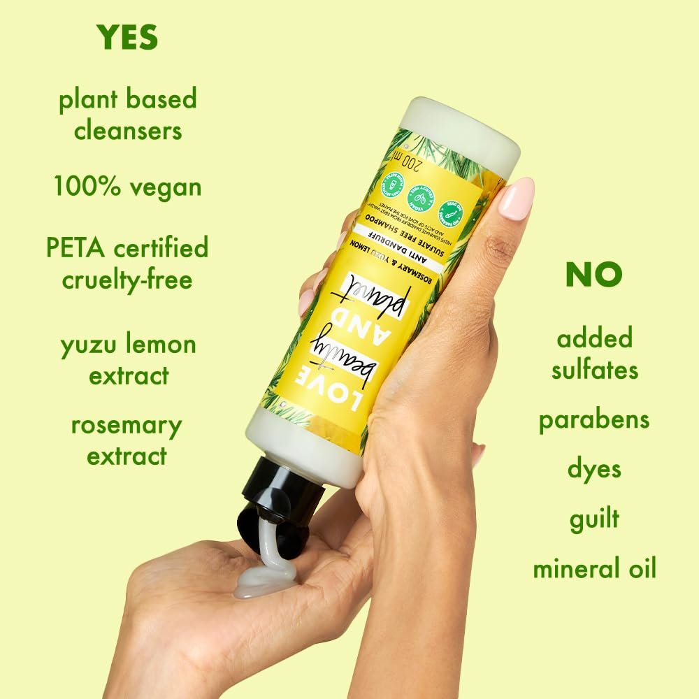 Love Beauty and Planet Rosemary & Yuzu Lemon Anti-Dandruff Shampoo for Scalp Care, Helps Reduce Dandruff, Refreshes the Scalp, Sulfate-Free Formula, 400ml thumbnail