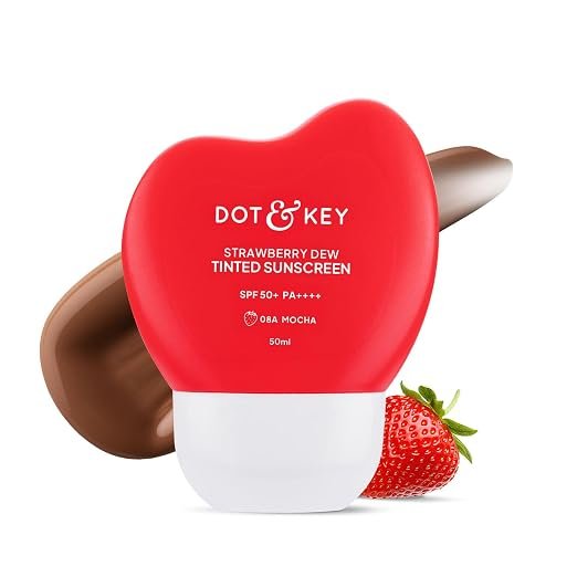 Dot & Key Strawberry Dew Tinted Sunscreen In-Vivo Tested SPF 50+ PA++++ With New-Age UV Filters - Mocha - 50ml