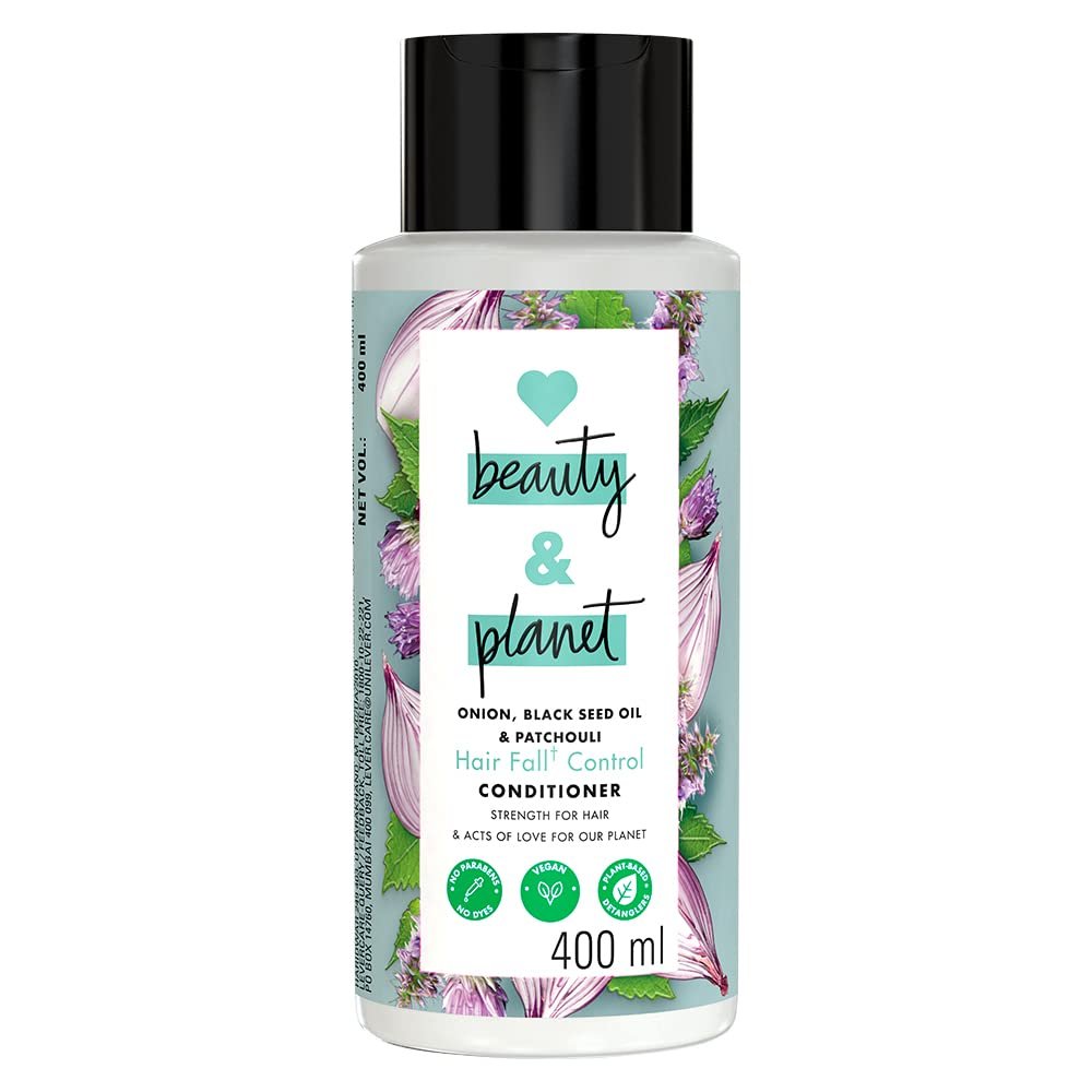 Love Beauty & Planet Onion, Black Seed & Patchouli Hairfall Control Natural  Conditioner | No Sulfates,No Paraben | 400ml thumbnail