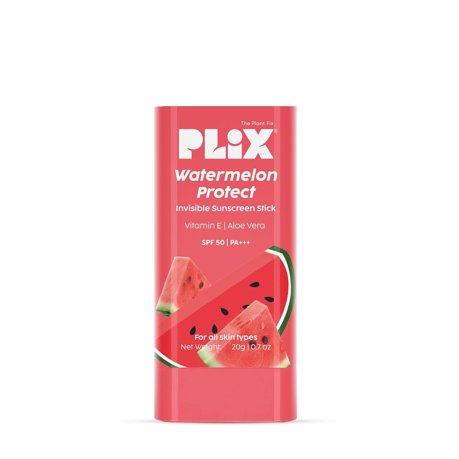 PLIX THE PLANT FIX Watermelon Protect Invisible Sunscreen Stick With New-Age UV Filters | In Vivo Tested SPF 50 PA+++ | Lightweight & Non-sticky | For Mess-free Application |15g