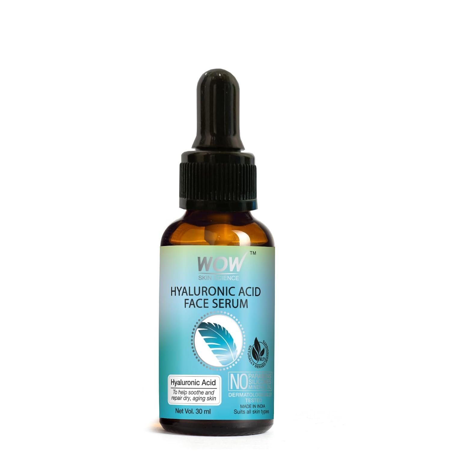 "WOW Skin Science Hyaluronic Acid Moisturising Face Serum | For Dry and Aging Skin | Repair, Smooth & Hydration | All Skin Types | Parabens Free | For Women & Men | 30 ml" thumbnail