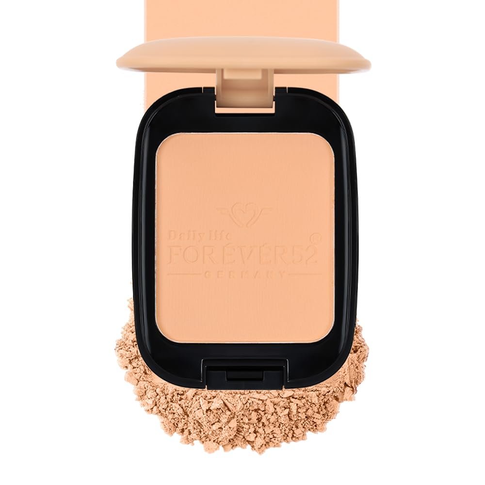 Daily Life Forever52 Dual Wet And Dry Compact + Makeup Setting Powder | Matte Finish | Lightweight | Long Lasting | Enriched With Vitamin E | Vegan -Sand-WD005