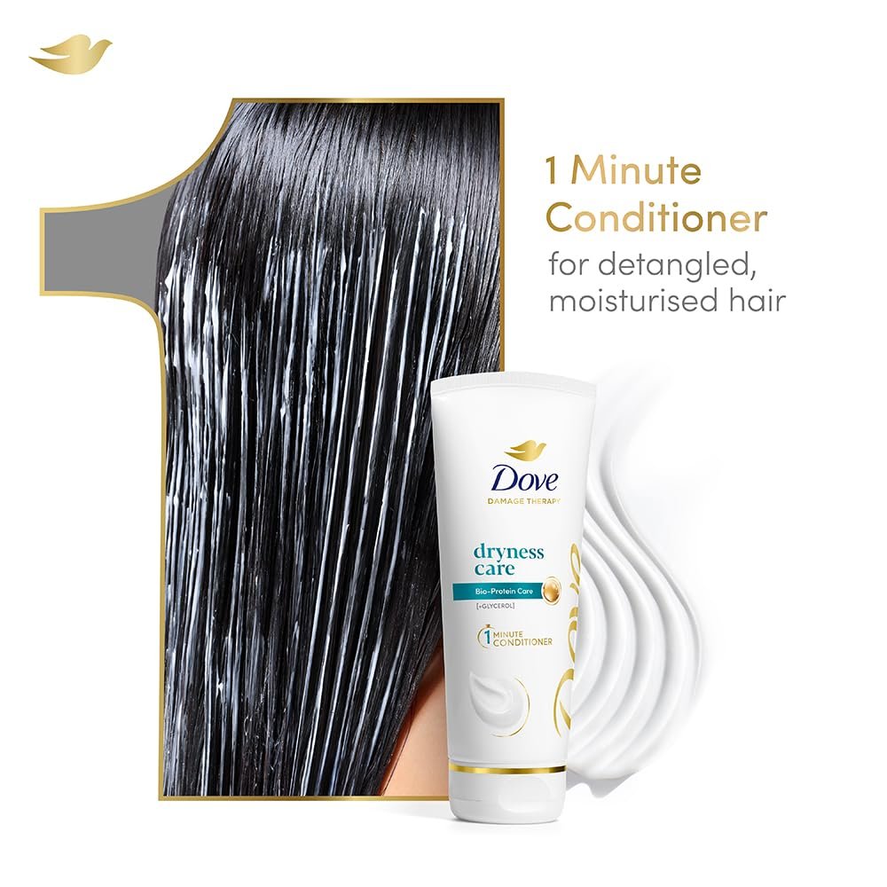 Dove Dryness Care Conditioner 175 ml|| For Dry and Damaged Hair|| Strengthening Shampoo Gives Smooth|| Strong Hair - Deep Conditions Hair for Men & Women thumbnail