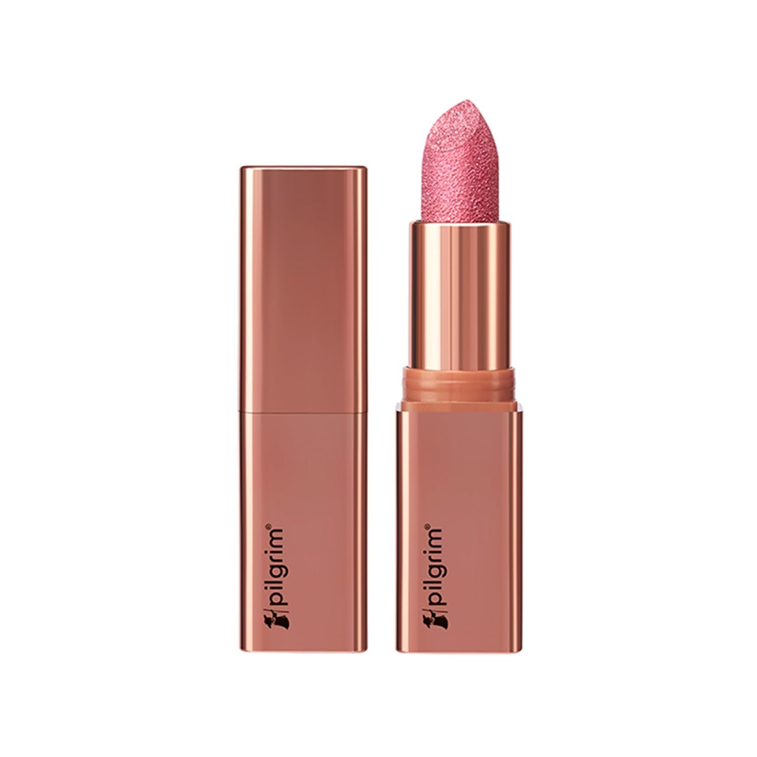 Pilgrim Glitter Lipstick For Women 4.2gm | Dubai Luxe Lifestyle - My Habibi Shade | Lipstick Infused with Vitamin E & Olive Oil | Glitter Formula With Matte Finish | Non Drying thumbnail