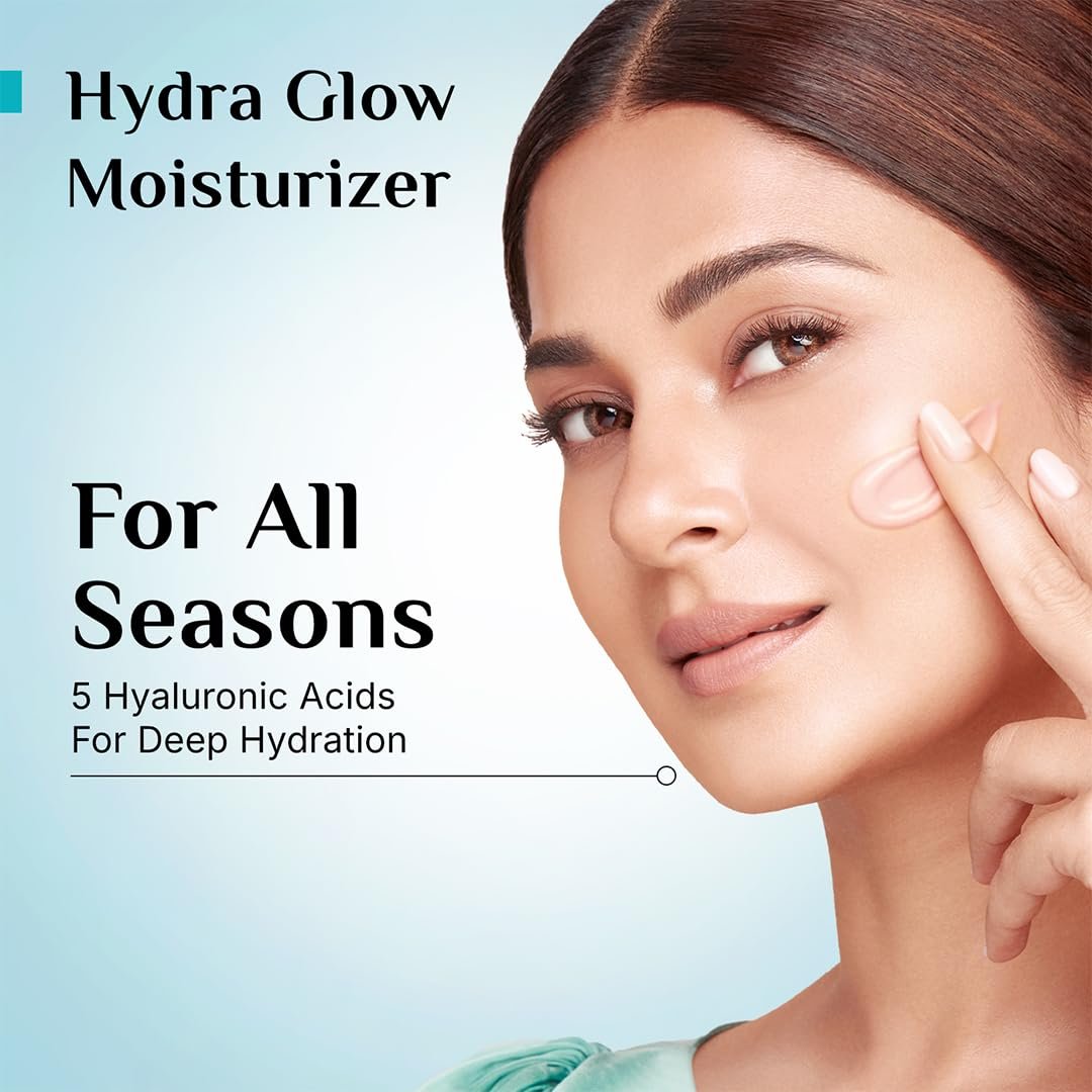 Pilgrim Korean Rice Water Hydra Glow Moisturizer for Glass Skin Glow - 100g 5 Hyaluronic Acids & 3% Niacinamide, Light Gel Cream, Deep Hydration, Boosts Glow, Oil Free, Quick Absorbing thumbnail