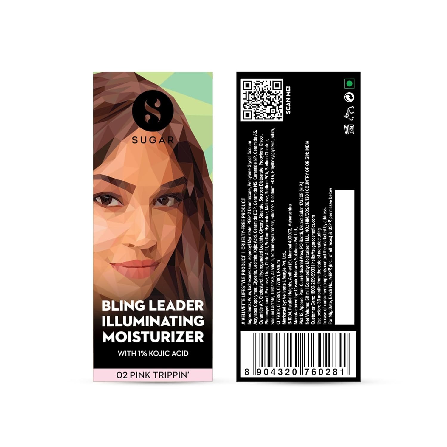 SUGAR Cosmetics Bling Leader Illuminating Moisturizer with 1% Kojic Acid | Strobe Cream | 2-in-1 Moisturizer + Highlighter | 50ml - 02 Pink Trippin thumbnail