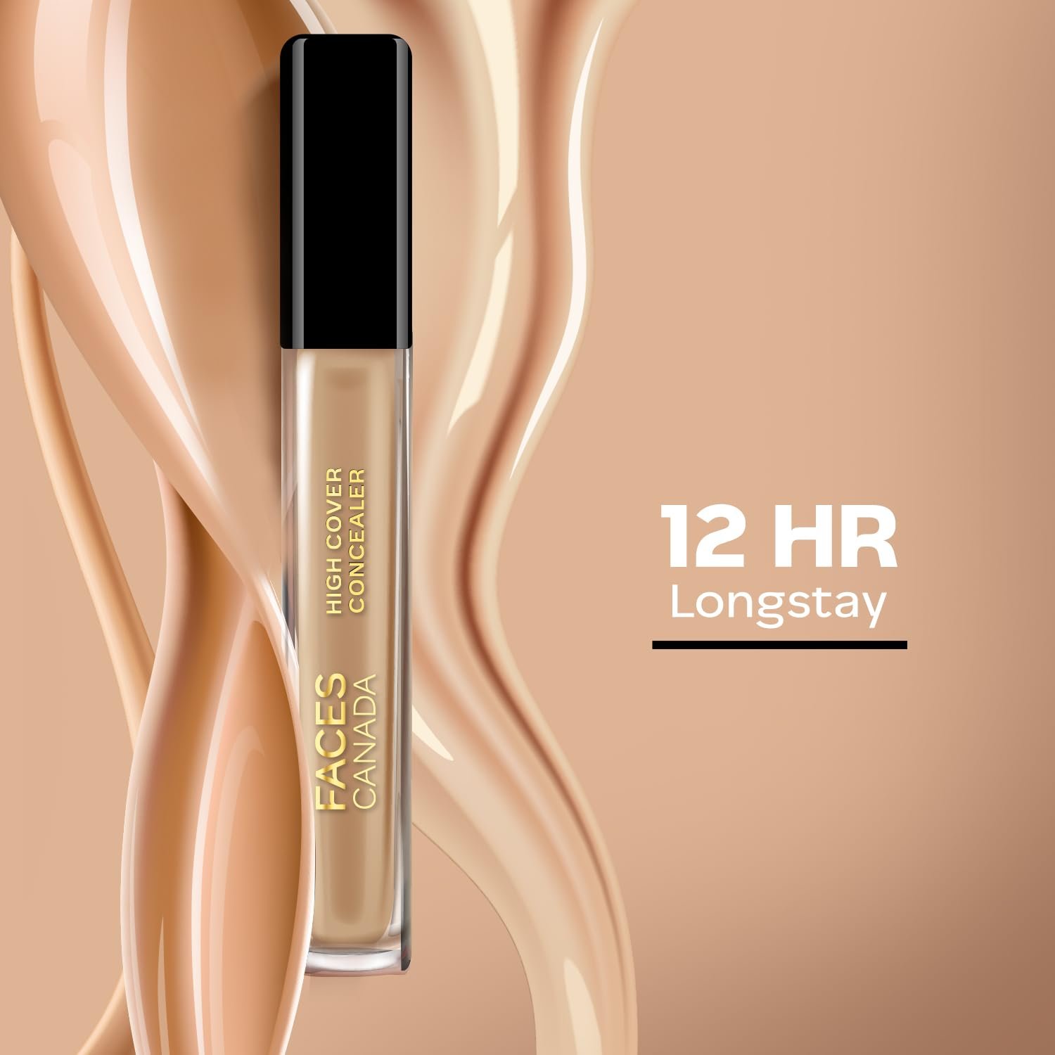 FACES CANADA High Cover Concealer - Honey Creme 02, 4ml | High Coverage Liquid Concealer | Blends Easily | With Shea Butter & Vitamin E thumbnail