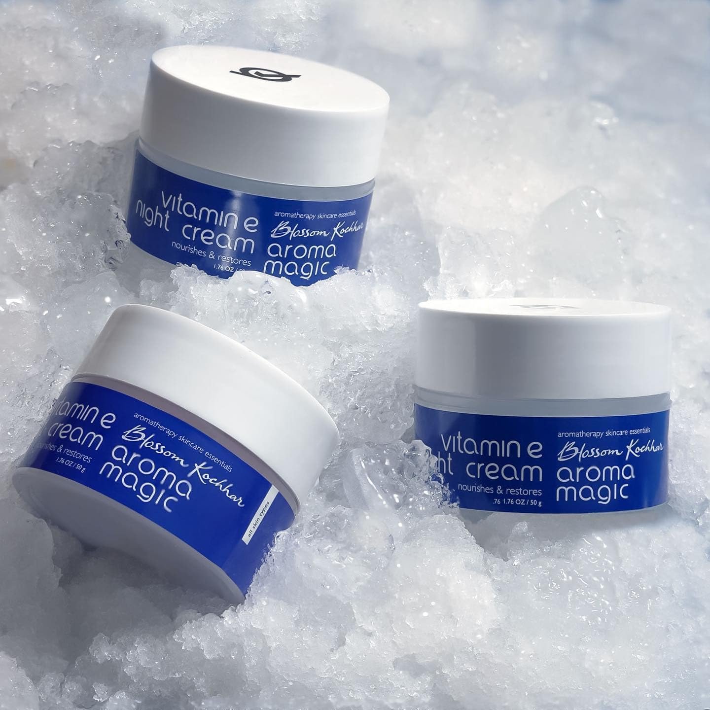 Aroma Magic Vitamin E Night Cream| Repairs, replenishes, & lightens blemishes| Carrot & lotus extract, sunflower oil, shea butter, geranium & patchouli essential oil| All Skin Type -50g thumbnail