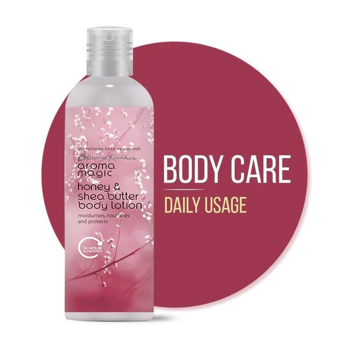 Aroma Magic Honey & Shea Butter Body Lotion| Lock 24H Moisture| soothes & protects sunburn| SPF 25| with beta-carotene, citric acid & soybean extract| Non-greasy| 220 ml thumbnail