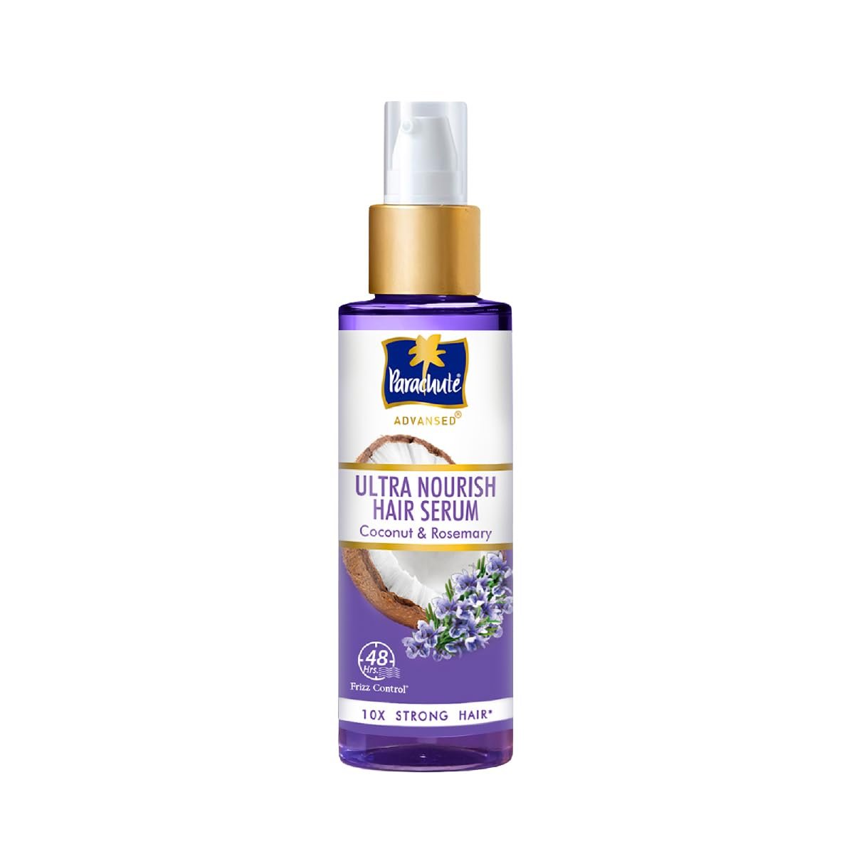 Parachute Advansed Ultra Nourish Hair Serum | Coconut & Rosemary | 48 Hr Frizz Control | 10X Strong Hair | 100ml