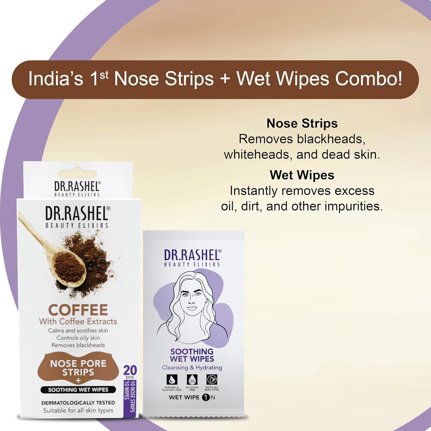DR.Rashel Nose Pore Strips For Pore Cleansing | Deep Cleansing Nose Strips For Instant And Painless Blackheads Removal | Deep Purifying Blackhead Remover Strips for Nose | 10+10 PCS (Coffee) thumbnail