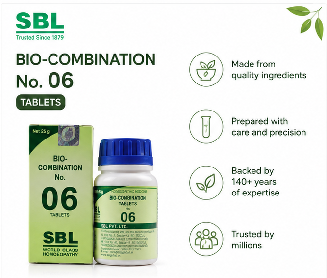 SBL PVT LTD Bio-Combination No. 06-25 Gm |Pack of 1|Tablet thumbnail