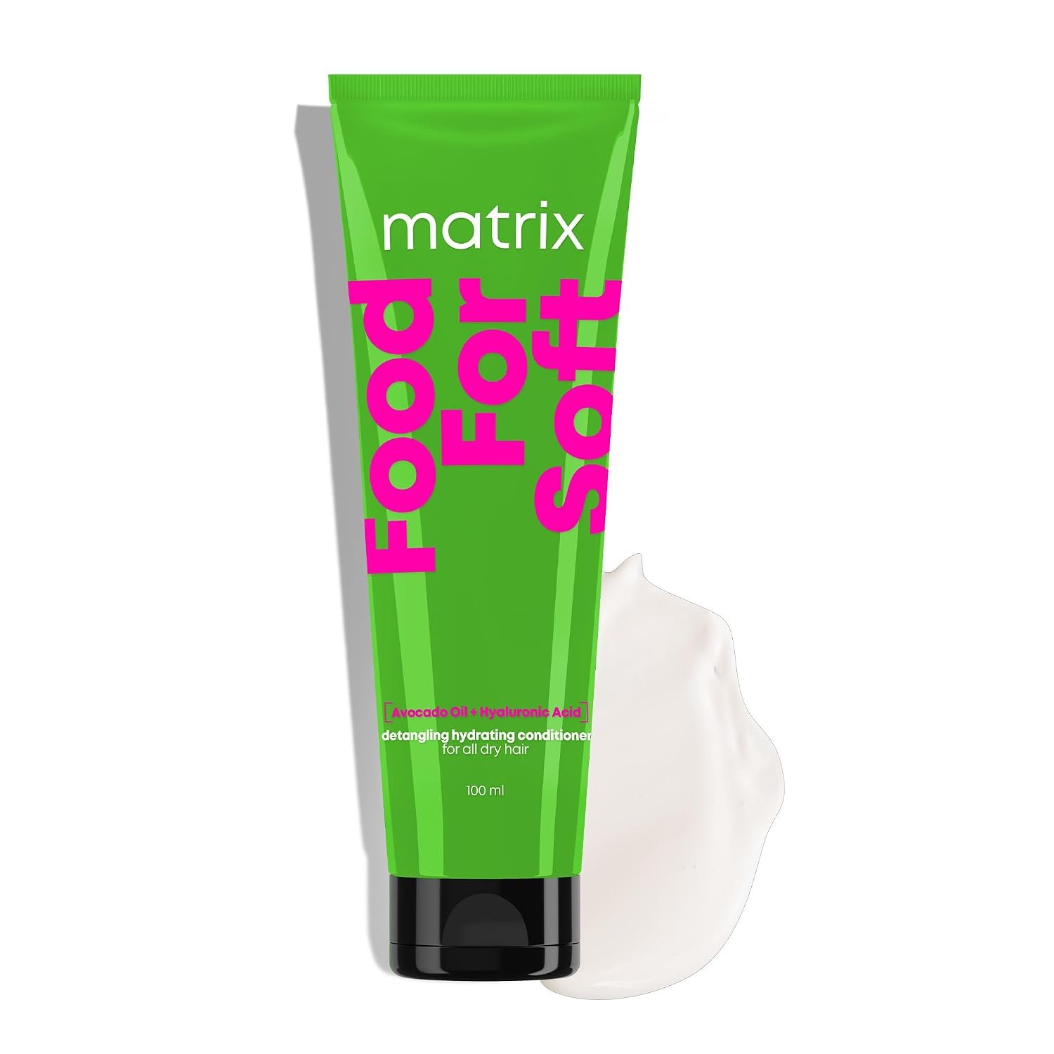 Matrix Professional Food For Soft Detangling Hydrating Conditioner for Dry, Dehydrated Hair | 5x More Hydration | 3 Days of Softness| with Hyaluronic Acid & Avocado Oil 100ml