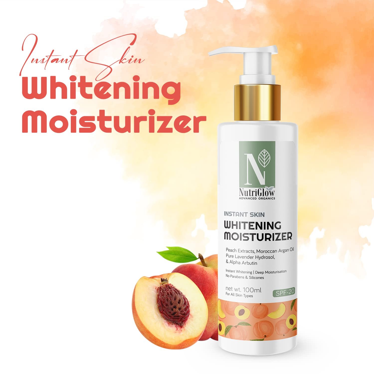 NutriGlow Moisturizer SPF 20 With Pure Lavender Oil For Deep Moisturization 100ml thumbnail