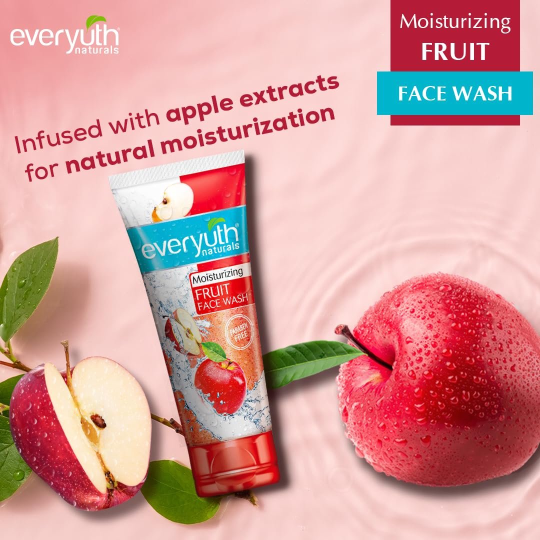 Everyuth Naturals Moisturizing Fruit Gel Face Wash 150g | Refreshing Facial Cleanser | Removes Dirt & Excess Oil | Hydrating Formula for Soft & Fresh Skin | Daily Use thumbnail