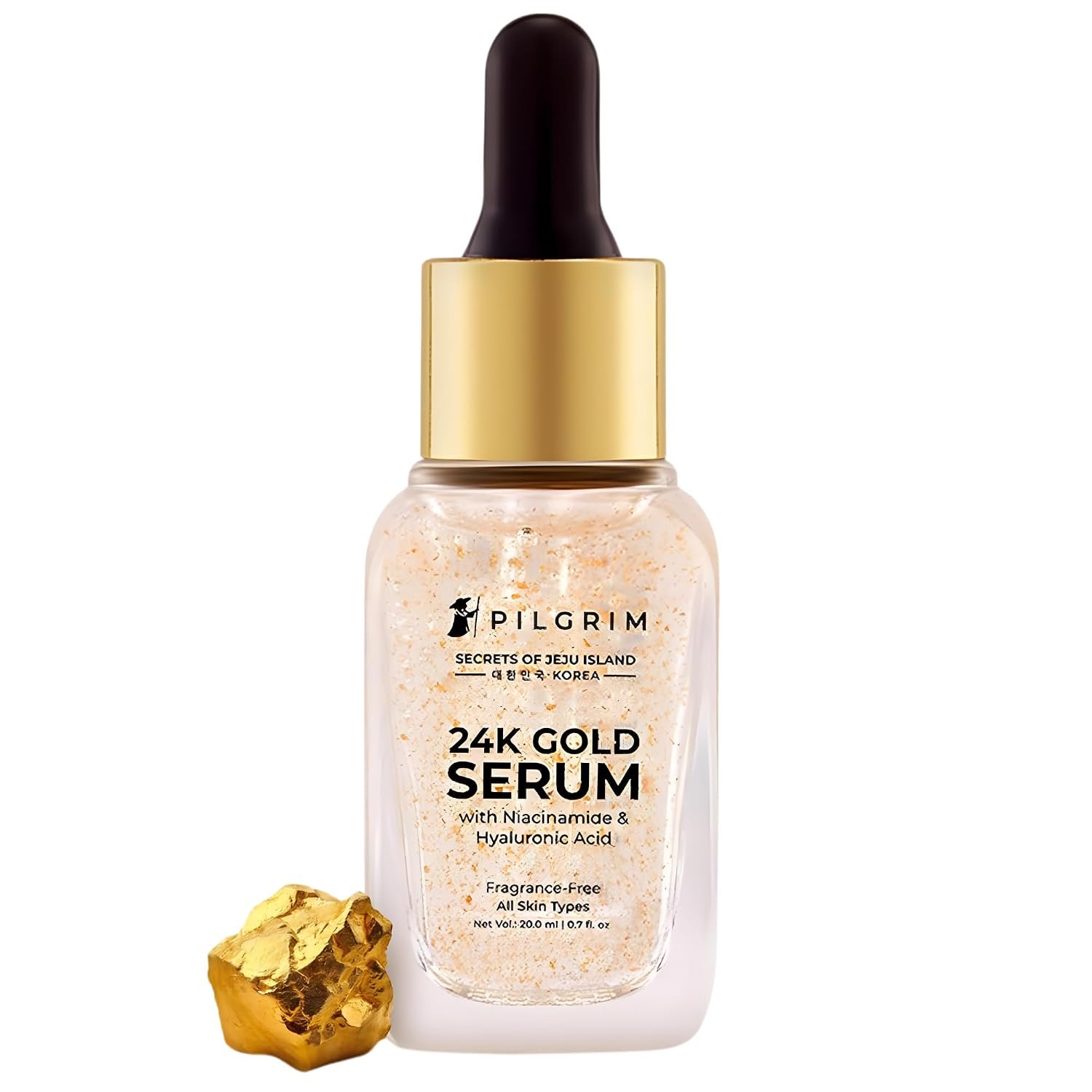 Pilgrim 24K Gold Face Serum With Niacinamide & Hyaluronic Acid, Dewy Primer For Face Make-Up For All Skin Types, Korean Skin Care For Unisex, 20ml thumbnail