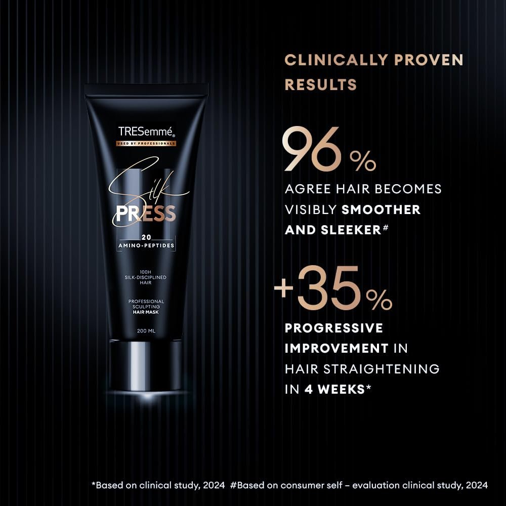 TRESemme Silk Press Sculpting Hair Mask 200ml | Intense Nourishing Hair Mask | Intense Smoothening | Smoother and Shinier | Sleeker Hair thumbnail
