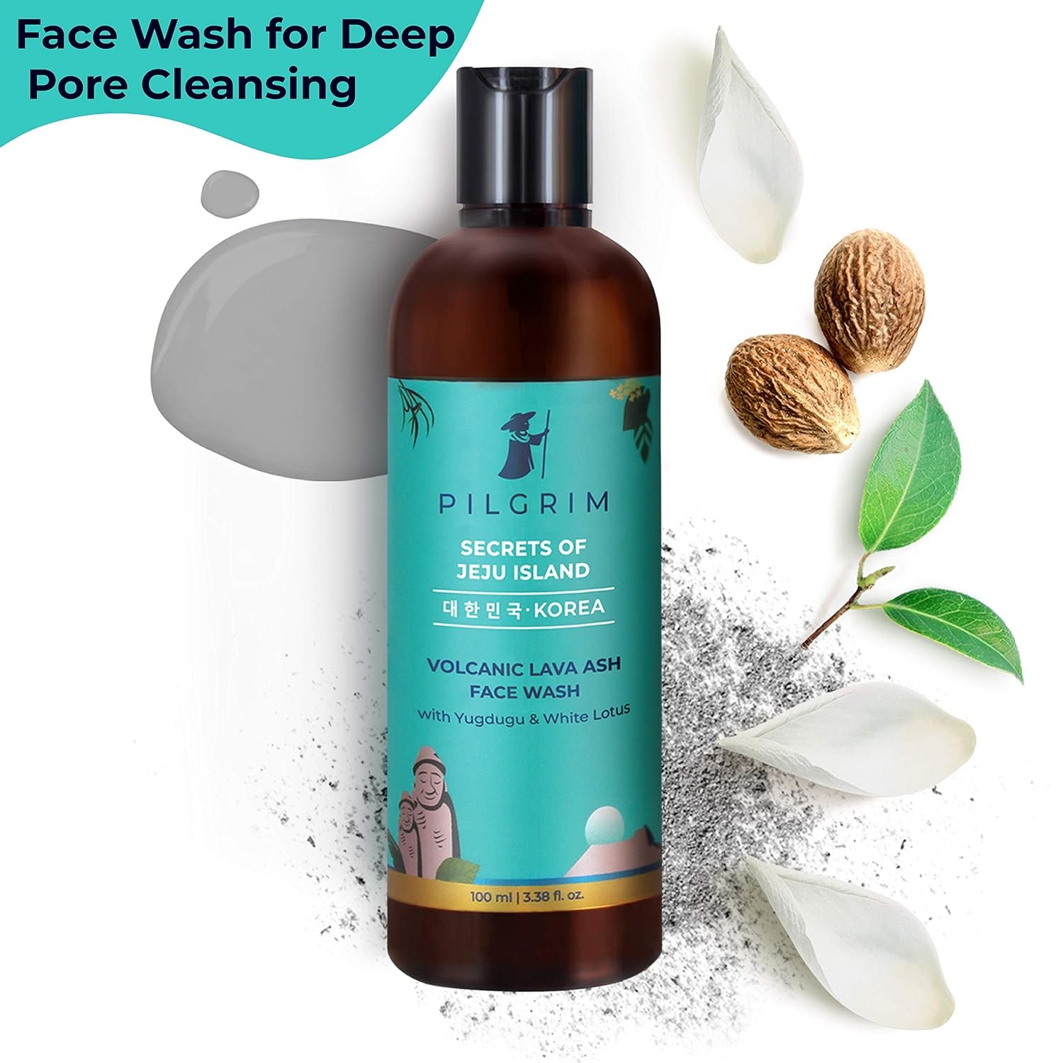 Pilgrim Jeju Face Wash Cleanser 100ml + Red Vine Face Wash Cleanser 100ml for Deep Pore Cleansing, Oil Control, Pollution Defence, Anti Ageing, Dark Spots Removal, Dry, Oily Skin thumbnail