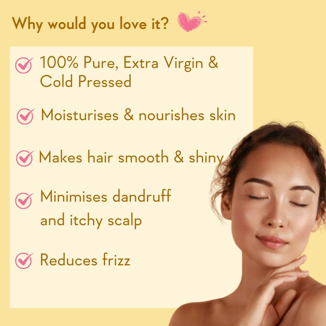 WishCare Pure Cold-Pressed Sweet Almond Oil | 100% Natural Almond Oil for Hair & Skin | Nourishes Hair & Moisturizes Skin for a Healthy, Radiant Look | 200ml thumbnail
