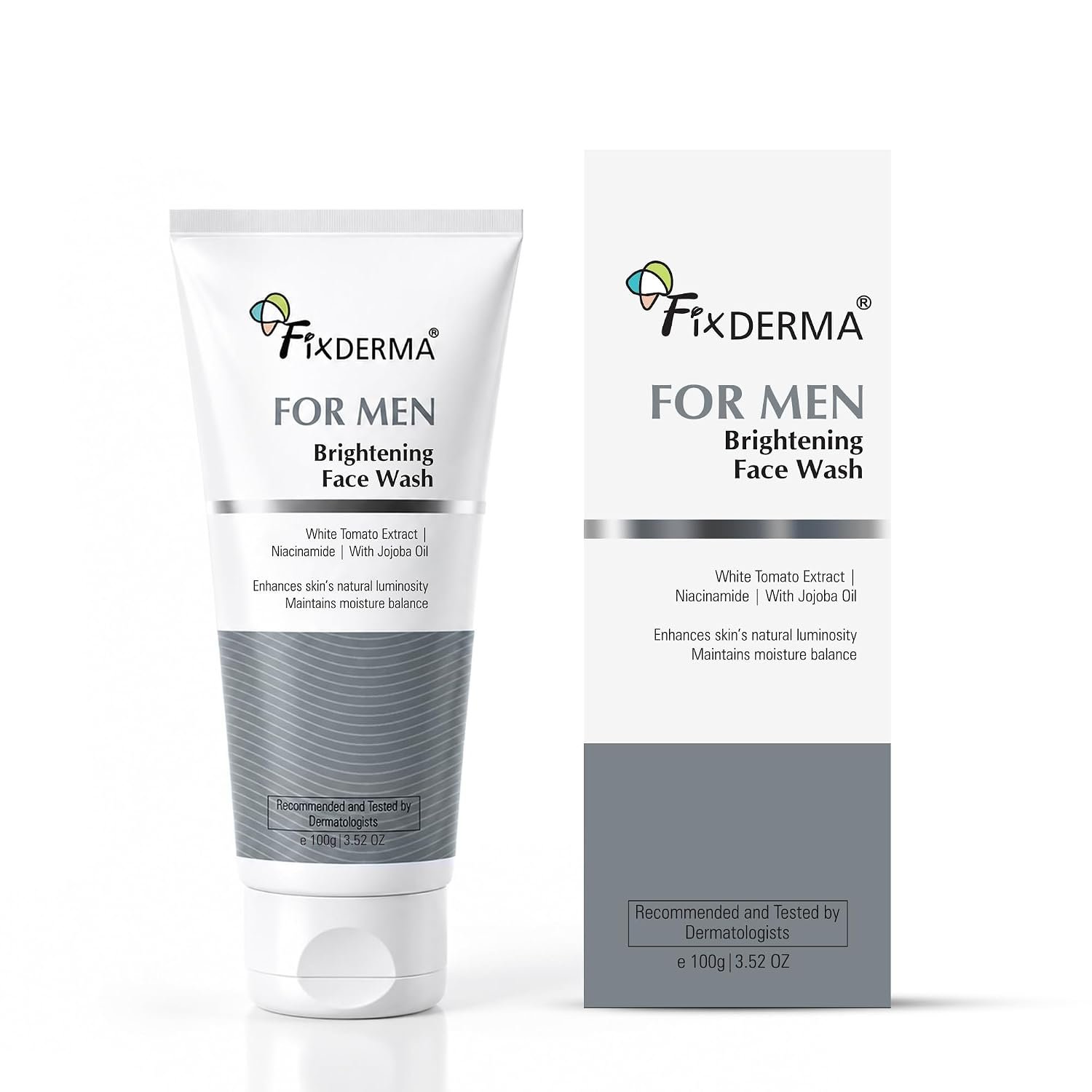 Fixderma Brightening Face Wash for Men with Niacinamide | Gentle Facial Cleanser for Clean, Fresh & Bright-Looking Skin | 100ml thumbnail