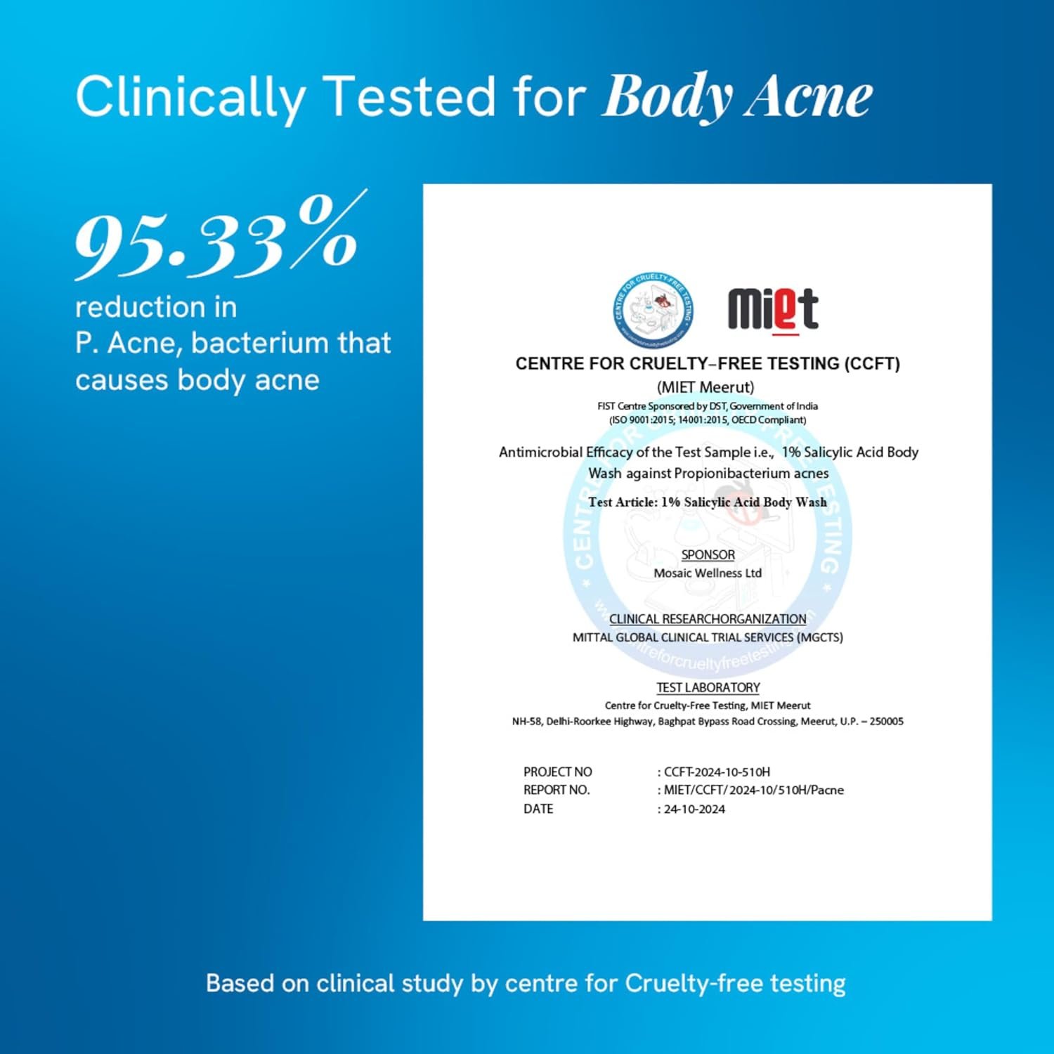 Be Bodywise 1% Salicylic Acid Body Wash 700ml | Prevents Body Acne, Bumpy skin, Exfoliates & Deep cleanses skin | Paraben & SLS free | Suitable for all skin types | Body Shower Gel thumbnail