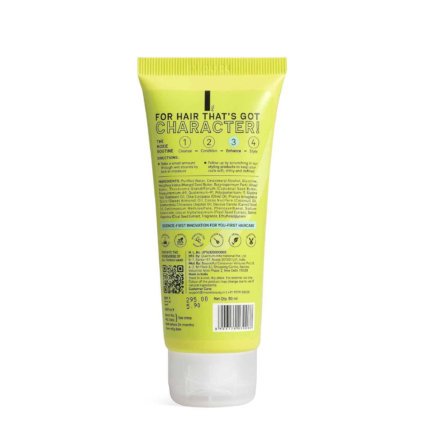 Moxie Beauty Super Defining Curl Cream for Frizz Control & Hydration 120 ml Mango Seed Butter & Sweet Almond Oil | Moisturises, Defines Curls & Helps Control Frizz thumbnail