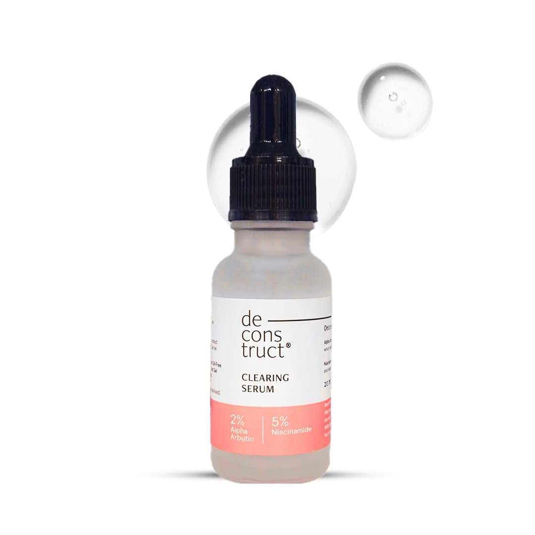 Deconstruct 5% Niacinamide Serum + 2% Alpha Arbutin Clearing Serum| Clinically Tested| Reduces Dark Spots, Pigmentation, Acne Marks & Tanning |4-in-1 Multi-Benefit |Non-Irritating | 20ml thumbnail