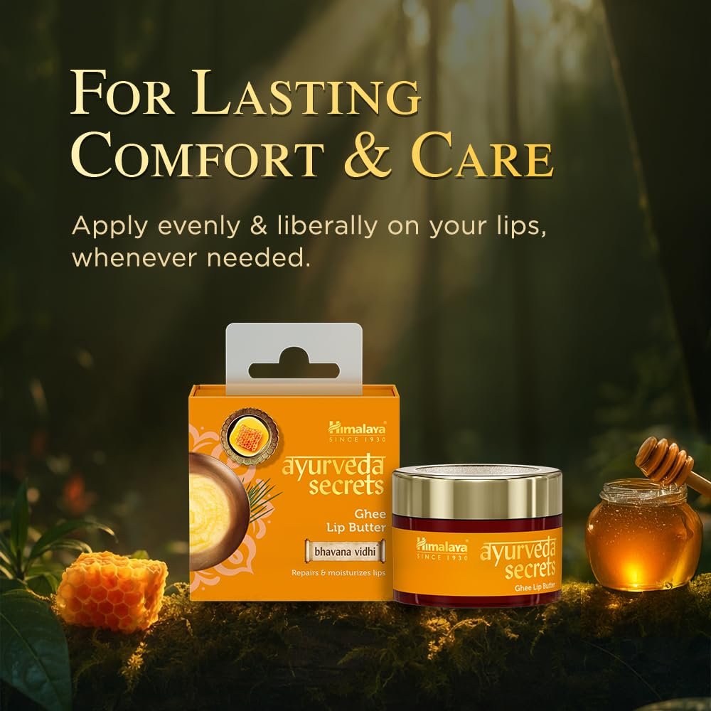 Himalaya Ayurveda Secrets Ghee Lip Butter 10gm | Paraben & Sulphate Free Lip butter, Ayurvedic | With pure cow ghee, Madhu (honey) thumbnail