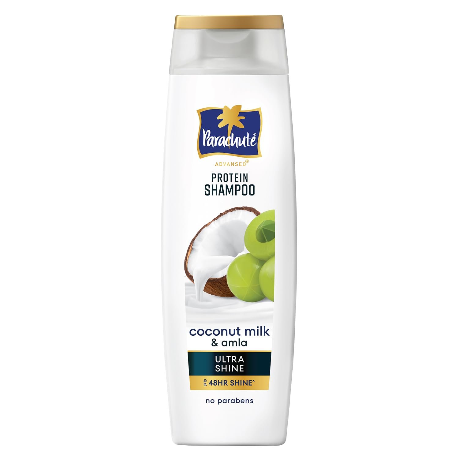 Parachute Advansed Protein Shampoo with Coconut Milk & Amla | Up to 48 hr Shine | Ultra Shine | Protein Lock Technology | Paraben free | For Men & Women | 170ml