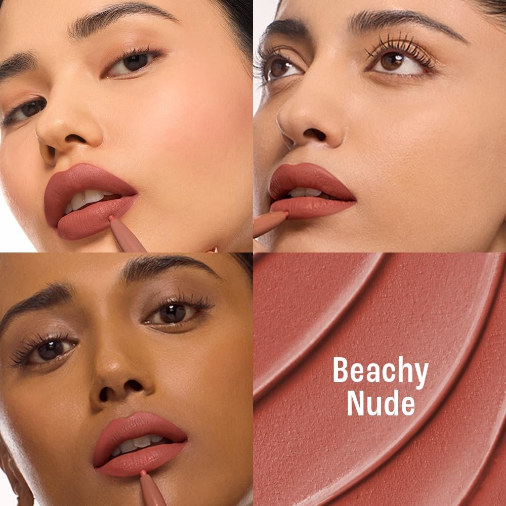 Lakme 9to5 Hya Beach Edit, Lipstick + Liner Duo, Beachy Peachy, Infused with Hyaluronic Acid, Vitamin E, Jojoba Oil, Comfortable Matte Finish, SPF Powered, Hydrating Lipstick, 2+0.2 g thumbnail