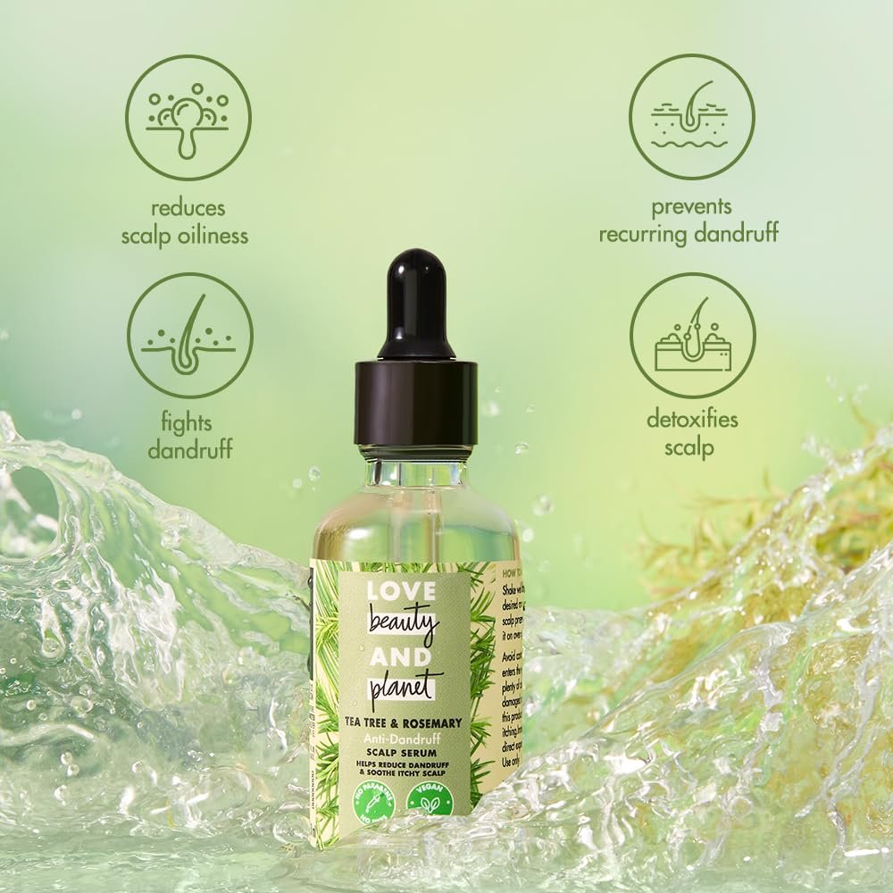 Love Beauty & Planet Anti-Dandruff Scalp Serum with Tea Tree & Rosemary Extracts 50ml | No Parabens, No Dyes thumbnail