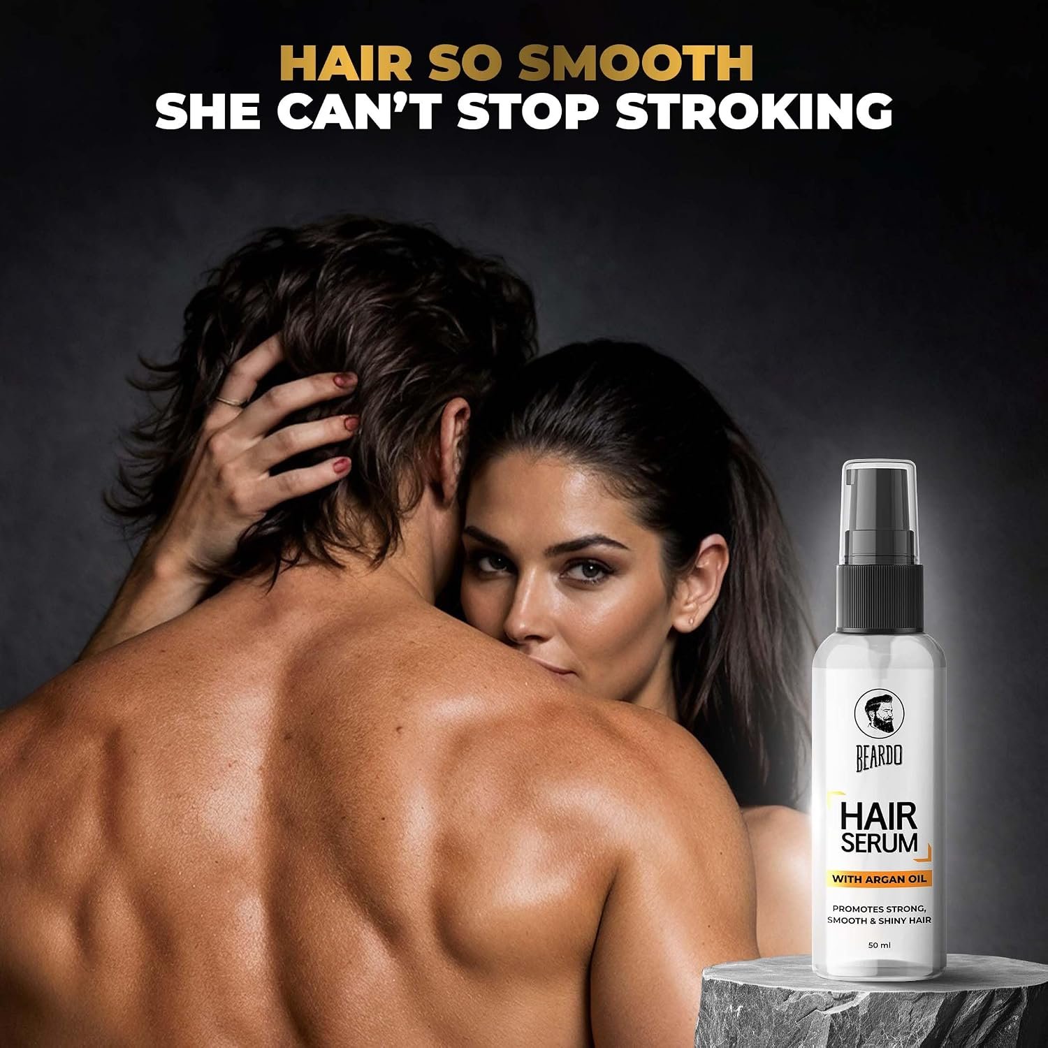 Beardo Hair Serum 50ml for Instant Shine & Anti-frizz with Argan Oil, Made for Men's Hair, Frizz-Free Hair Serum for Men thumbnail