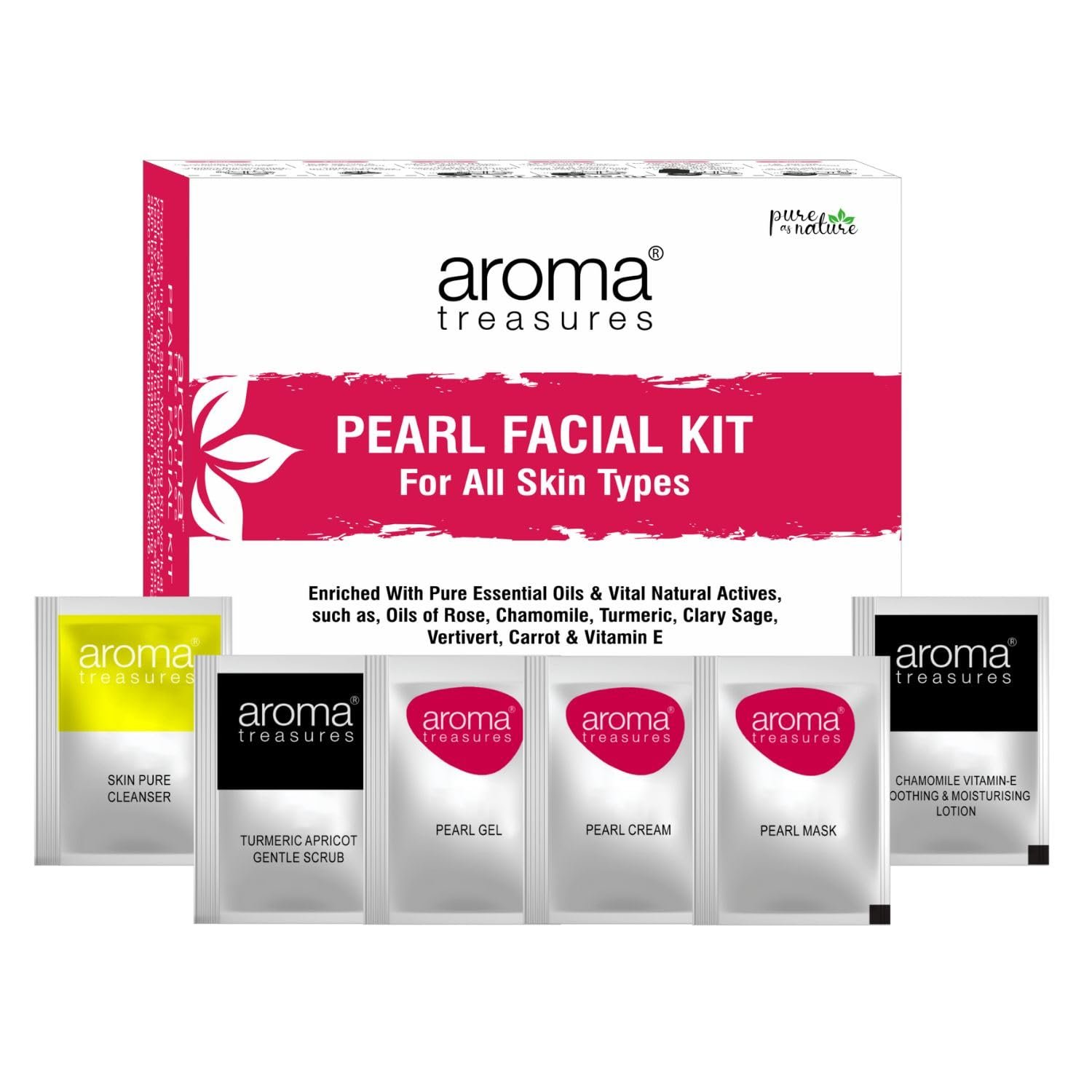Aroma treasures one time use Pearl facial kit for all skin type thumbnail