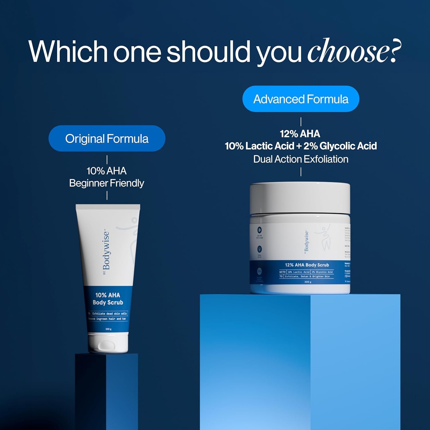 Be Bodywise 12% De-Tan AHA Body Scrub | Exfoliating Scrub with Glycolic Acid & Lactic Acid | Smoothens Strawberry Skin & Rough Bumps | Oat & Aloe Extract for Hydration |  300g thumbnail
