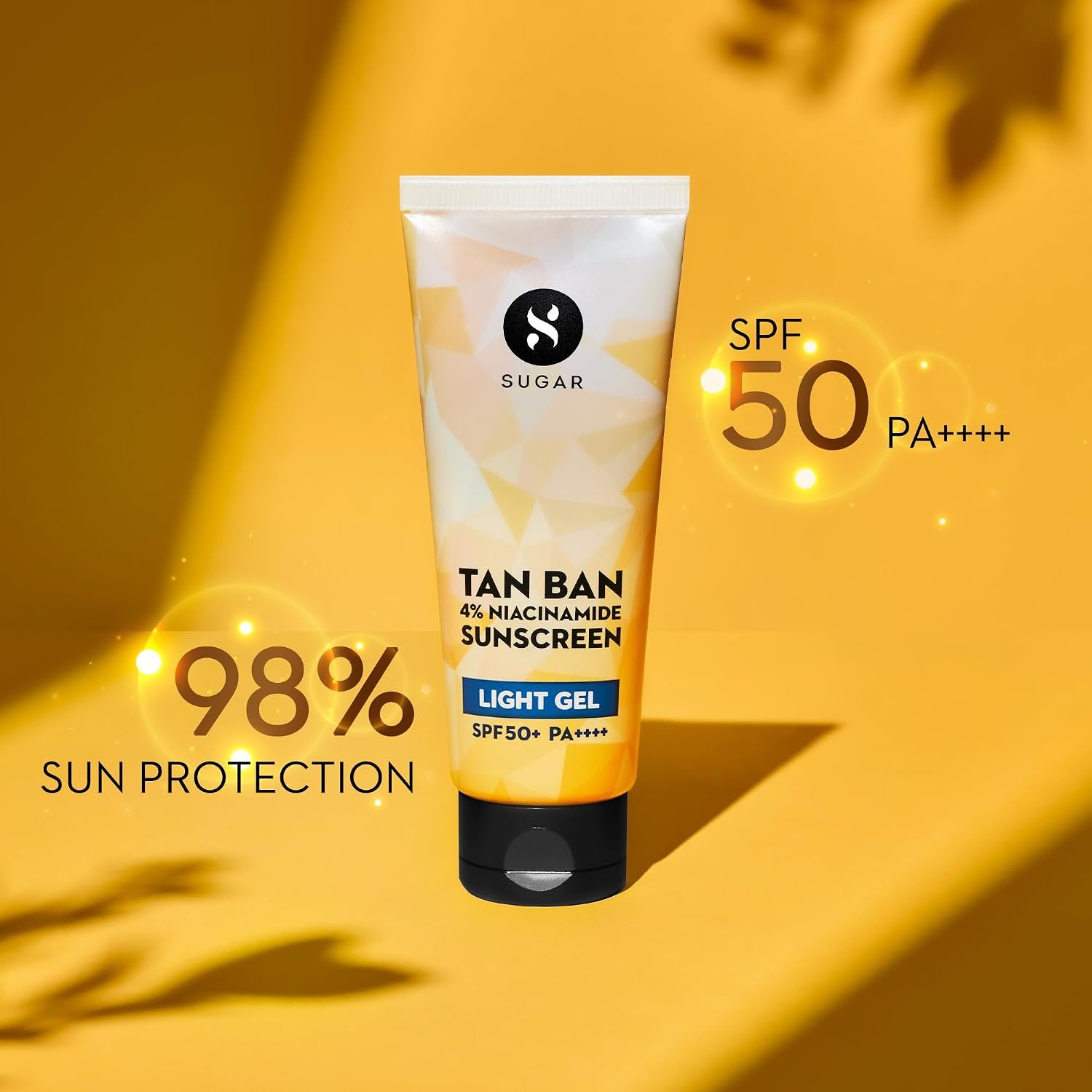 SUGAR Cosmetics Tan Ban Sunscreen SPF50 PA++++ Light Gel with 4% Niacinamide & 1% Hyaluronic Acid | Non Greasy & lightweight formula | No White Cast | 50ml thumbnail