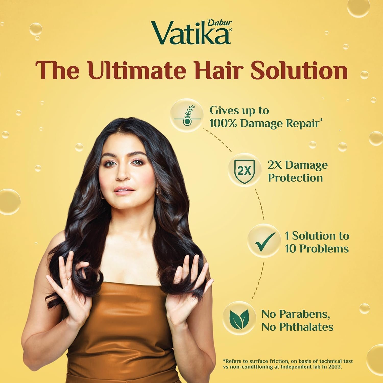 Dabur Vatika Ayurvedic Shampoo Refill Pouch - 1 L | Damage Therapy | Power of 10 Ingredients for Solving 10 Hair Problems | No Parabens | For All Hair Types thumbnail