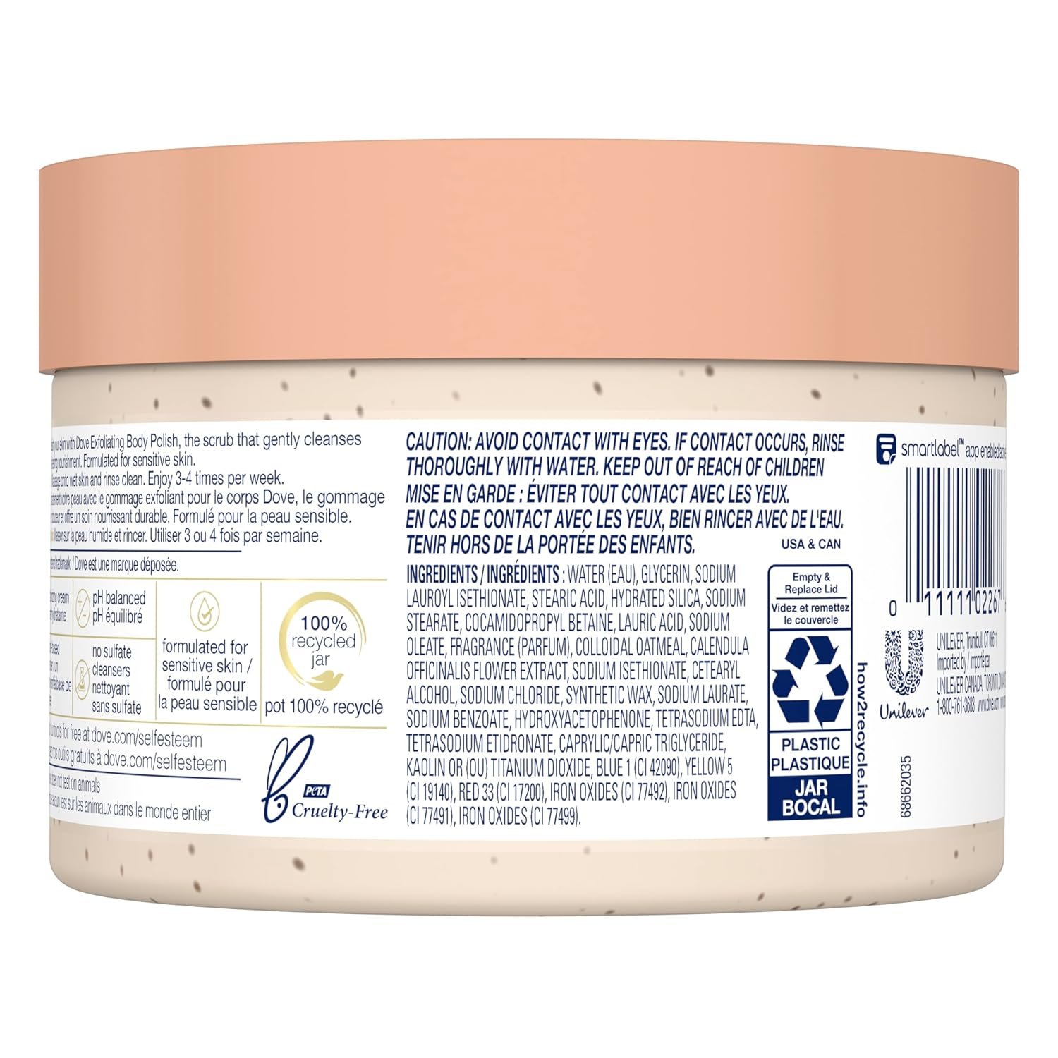 Dove Exfoliating Body Polish Scrub with Oatmeal & Calendula Oil – 298g | Gentle Exfoliation for Sensitive Skin | Sulfate-Free Formula for Soft, Smooth & Healthy-Looking Skin thumbnail
