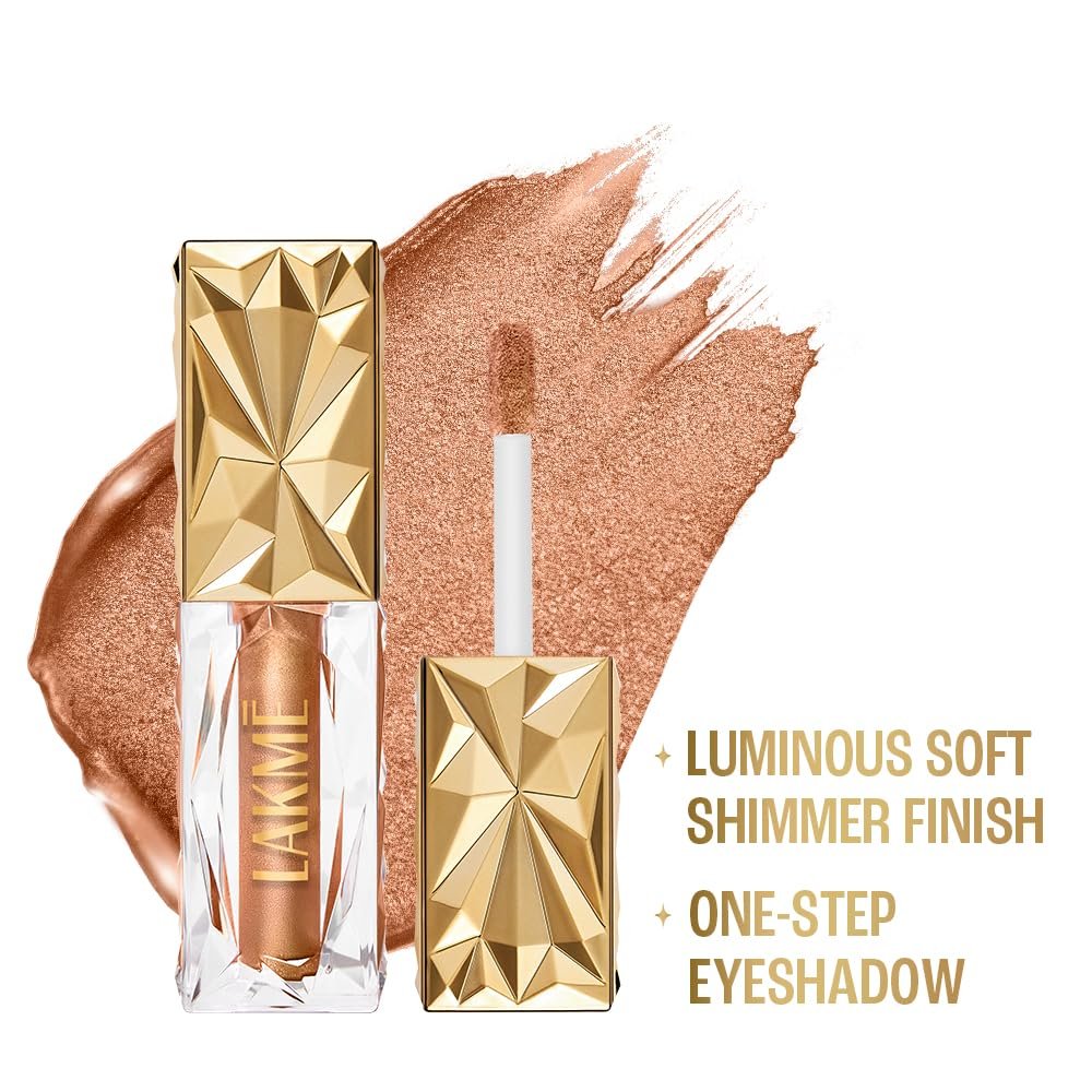 Lakme Be-jewel Satin Eye Tint |One-Step Liquid Eyeshadow | Air light Mousse Texture Waterproof - 08 Goddess 4.5ml thumbnail