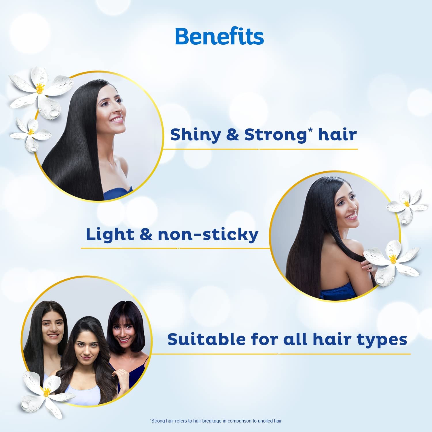 Parachute Advansed Jasmine Gold Coconut Hair Oil With Vitamin-E For Super Shiny Hair, Non-sticky, 300ml thumbnail