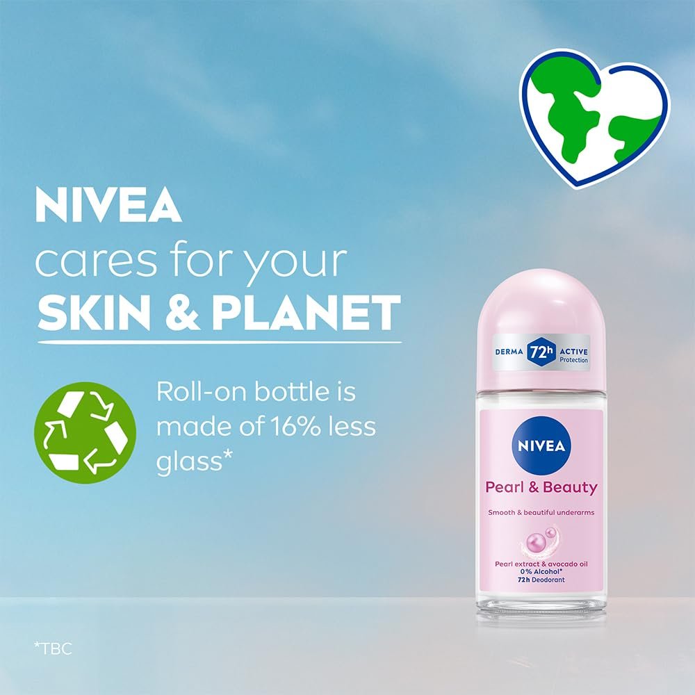 NIVEA Pearl and Beauty Deo Underarm Roll On 50ml thumbnail