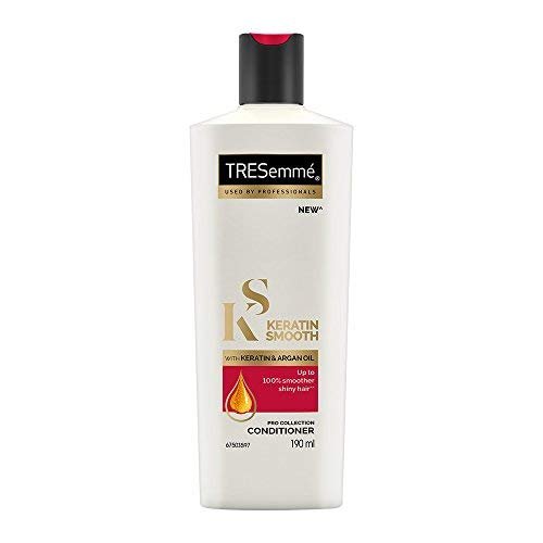 TRESemmé Keratin Smooth Anti Frizz Conditioner 190ml | 72H Frizz Control with Keratin Protein & Argan Oil | Paraben Free Hair Conditioner for Dry Frizzy Hair