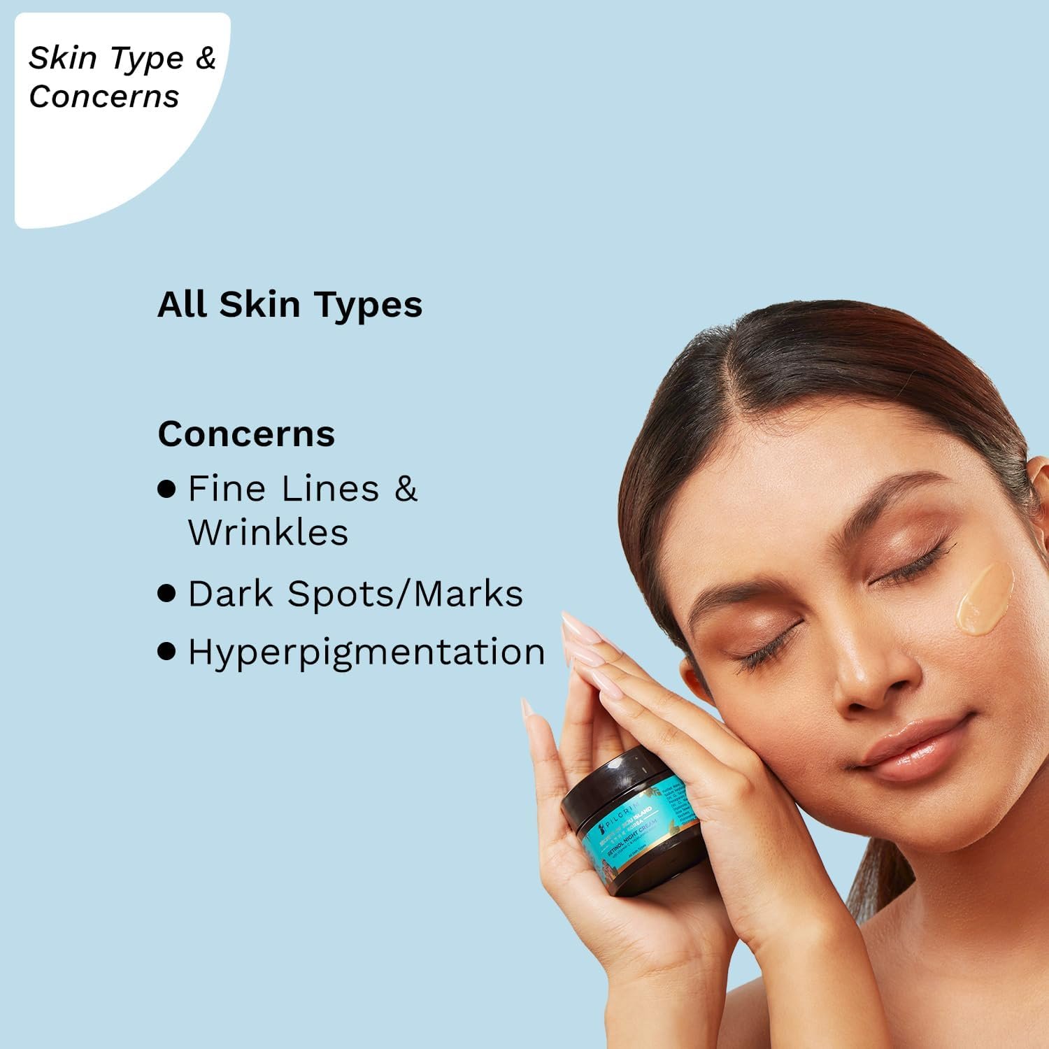 PILGRIM Korean Retinol Anti Aging Night Cream with Hyaluronic Acid & Vitamin C | Anti Aging Cream for Oily & Dry Skin | For Men & Women 50gm + White Lotus Day Cream 100gm thumbnail