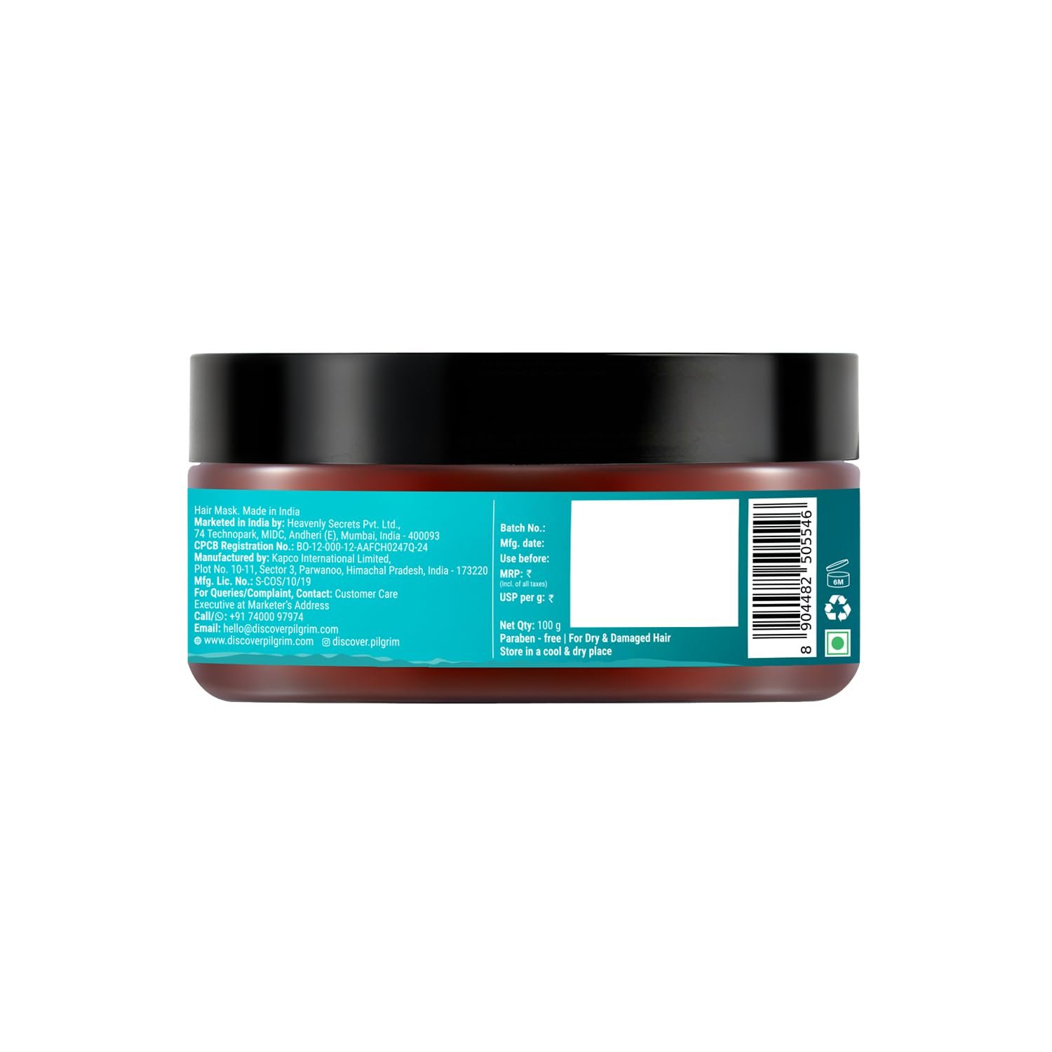 Pilgrim Unscented Korean Rice Water & Collagen Advanced Damage Repair Mask - 100ml|Deep Repair for Dry,Frizzy & Damaged Hair|With 17 Amino Acids,Wheat Protein & Ceramides|Paraben-Free thumbnail