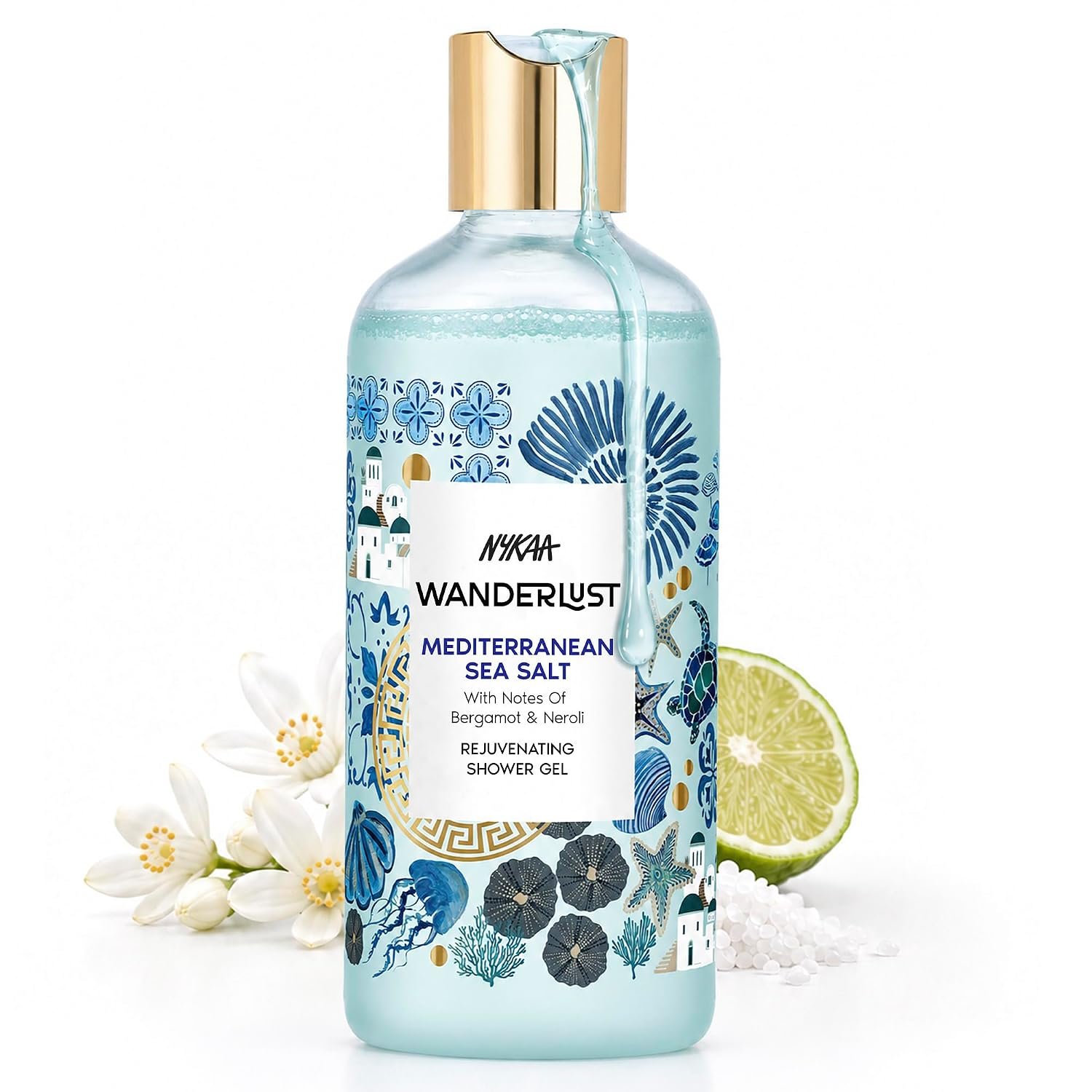 Wanderlust Mediterranean Sea Salt Shower Gel, 300 ml| Nourishes & Rejuvenates | Gentle Cleanser| Refreshing bodywash | Enriched With hydrating Glycerine | Paraben-Free, Vegan | thumbnail