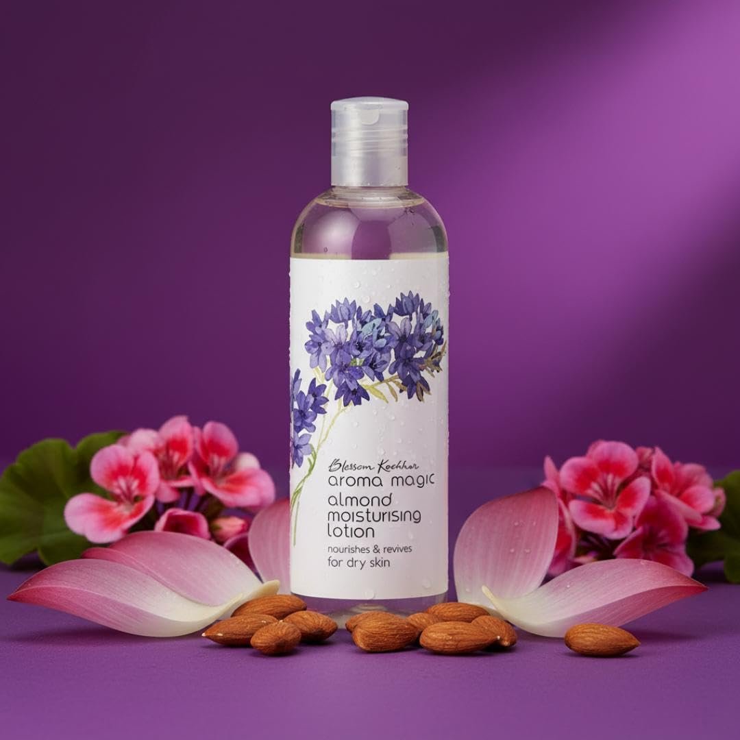 Aroma Magic Almond Moisturising Lotion SPF 15| for 24H nourishment |Moisturizes & revives skin| lotus leaf extracts, jojoba oils, geranium & rose essential oils| Daily Use for Dry Skin 200ml thumbnail