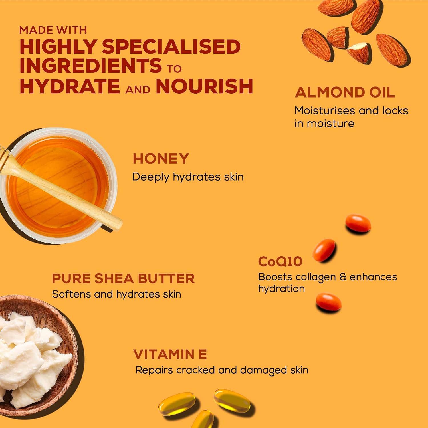 Joy Honey & Almonds Ultimate Nourishing Body Milk Winter Lotion 600ml | With Shea Butter & Vitamin E | Long Lasting Moisture | Prevents Dryness & Provides Intense Moisturization for Dry Skin thumbnail