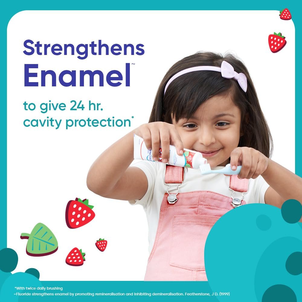 Sensodyne Pronamel Kids Toothpaste for 2+ yrs | 24Hr Cavity Protection | Strawberry Flavour | IDA Approved | Kids Paste | SLS-Free, Sugar & Paraben-Free | Non-Toxic | 100% Natural Flavour – thumbnail