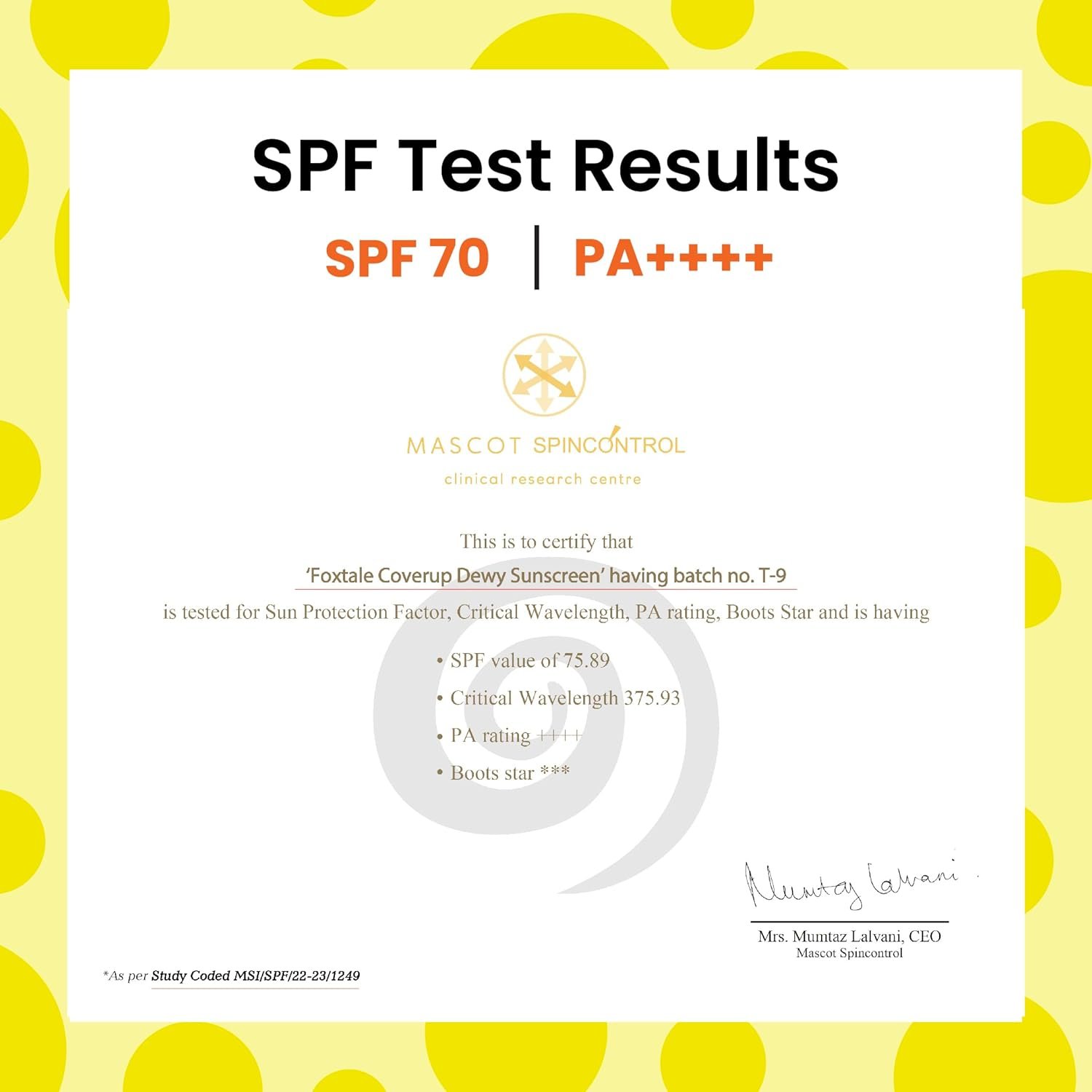 Foxtale SPF 70 Niacinamide Dewy Sunscreen with PA++++ For Dewy Sun Protection | Prevents Tan | Lighten weight, Non Greasy, No White Cast | Anti-Tan Formula | For Men & Women | 50 Ml thumbnail